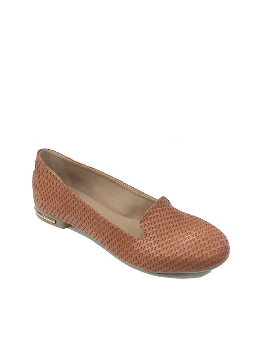 Zizel Leder Damen Loafers in Tabac Braun Farbe