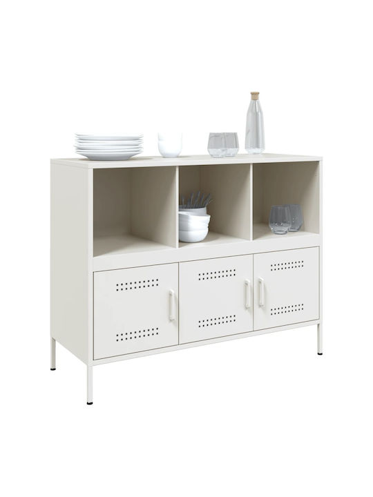 Sideboard made of Metal Olive Green 100.5x39x79cm