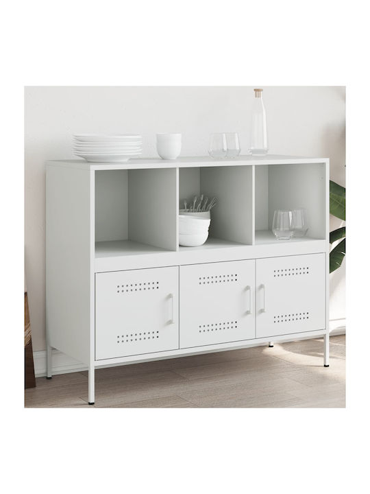 Sideboard made of Metal Olive Green 100.5x39x79cm