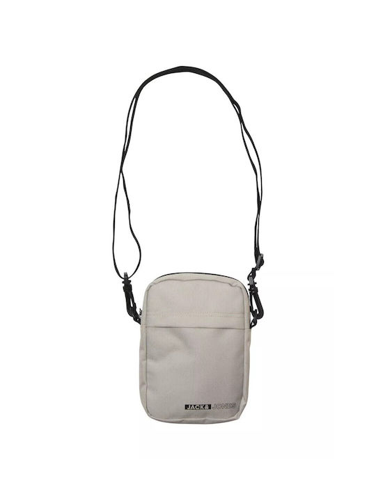 Jack & Jones Shoulder / Crossbody Bag Jackdna SlinBag with Zipper, Internal Compartments & Adjustable Strap Gray 13.5x3.5cm