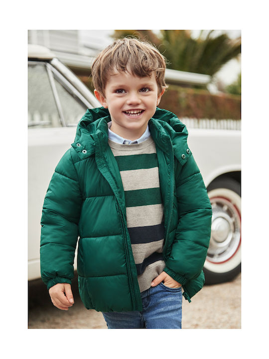 Mayoral Kids Bomber with Hood Green