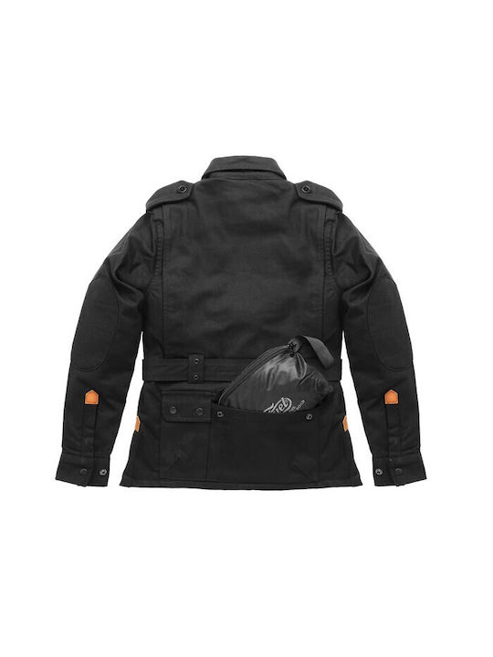 Fuel Motorcycles Damen Motorradjacke 4 Jahreszeiten Wasserdicht Schwarz