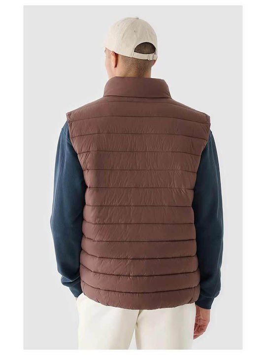 4F Ärmellos Herren Jacke Lässig Braun