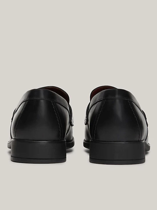 Leather Women's Loafers in Black Color