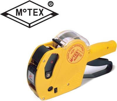 Motex MX-5500 Mechanical Handheld Label Maker 1 Row in Yellow Color