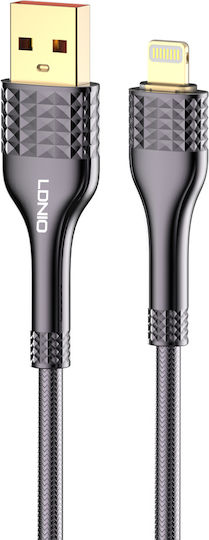 Ldnio LS652 Regular USB-A la Cablu Lightning Negru 2m