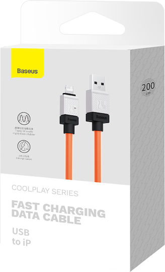 Baseus CoolPlay USB-A to Lightning Cable Πορτοκαλί 2m (CAKW000507)
