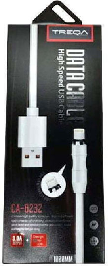 Treqa CA-8232 Braided / Magnetic USB to Lightning Cable Μαύρο 1m (CA-8232)