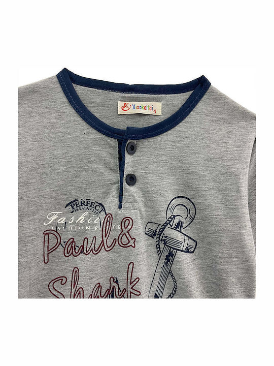 Ustyle Kids' Pajamas Summer Cotton Gray