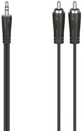 HAMA HAMA 3,5mm Klinkenkabel 2x RCA-Stecker Schwarz 5m