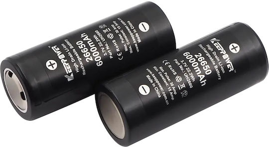 KeepPower Επαναφορτιζόμενη Μπαταρία 26650 6000mAh 2.5V 1τμχ