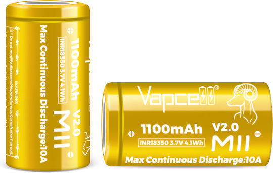 Vapcell Baterie Reîncărcabilă 18350 1100mAh 3.6V 1buc