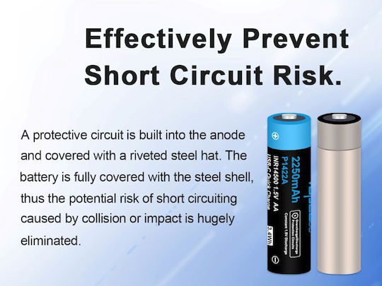 Vapcell Презареждаща батерия 14500 2250mAh 1.5V 1бр