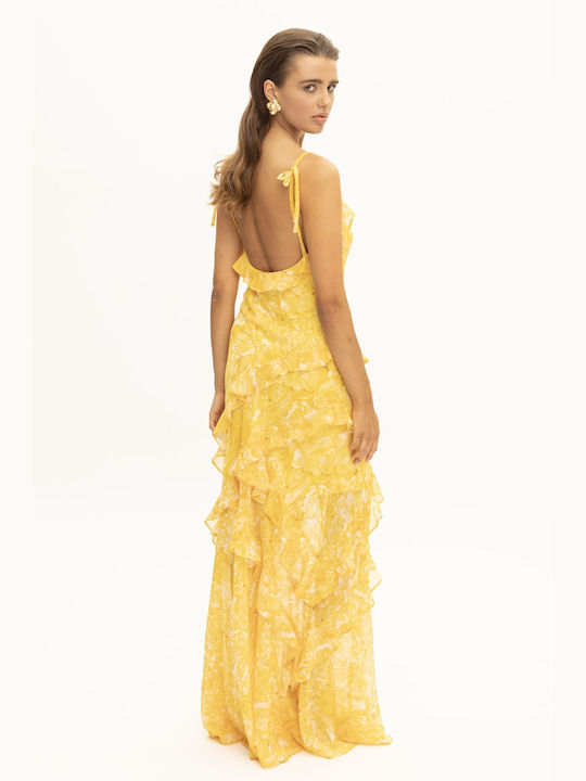 Ciel Women's Maxi Dress Thin Strap Le Soleil Yellow