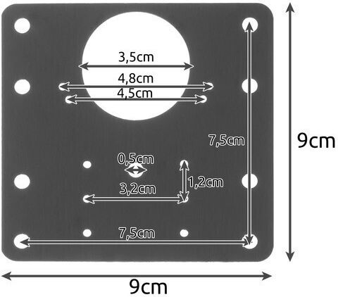 Malatec Repair plate Furniture Made of Stainless Steel 4pcs