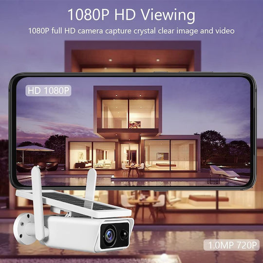 IP Surveillance Camera Wi-Fi Full HD 1080p Waterproof Battery Powered with Two-Way Communication