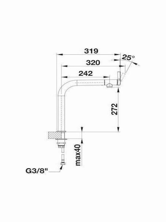 Blanco Vonda Kitchen Faucet Counter Chrome