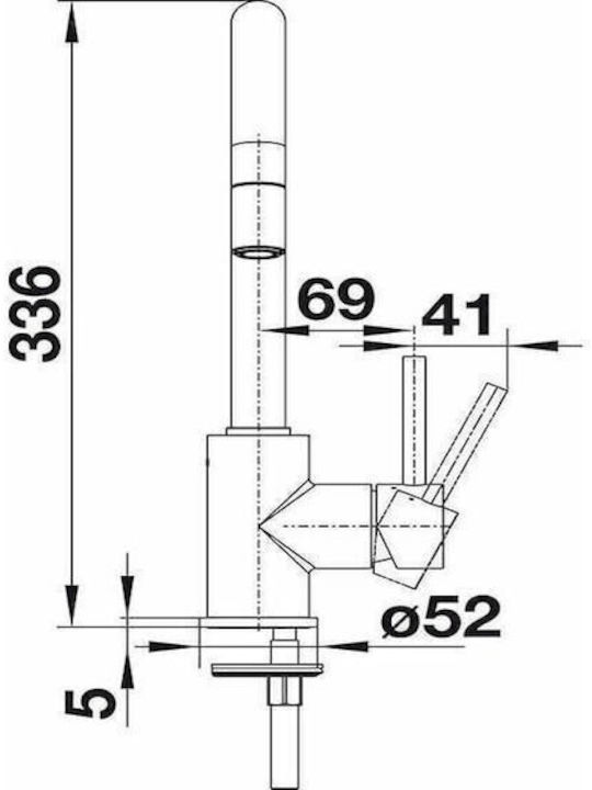 Blanco Mida-S Kitchen Faucet Counter with Shower Black