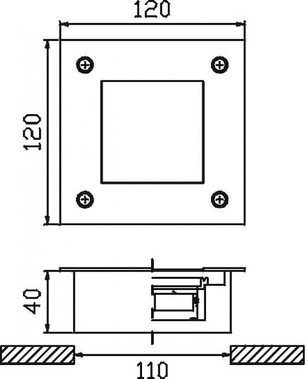 DIL Waterproof Spot 12x12cm