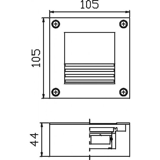 DIL Στεγανό Σποτ 10.5x10.5εκ. DIL Στεγανό Σποτ 10.5x10.5εκ.