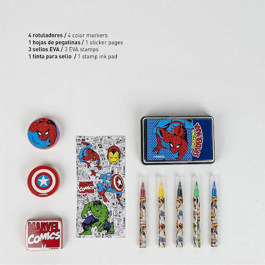 Cerda Marvel Painting Set in Case 23x20.5cm 11pcs