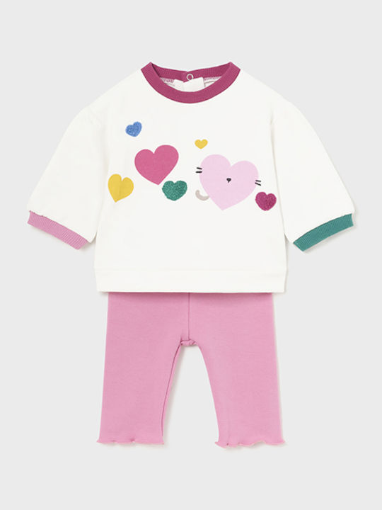 Kids' Set with Leggings Winter 4pcs Pink
