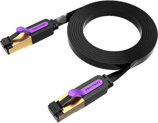 Vention Flat U/UTP Cat.7 (10Gbps) Cablu De Rețea Ethernet 2m Negru