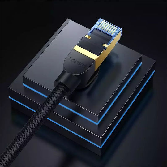 Baseus Direct Attach Copper Cat.7 (10Gbps) Καλώδιο Δικτύου Ethernet 5m Μαύρο
