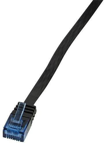 LogiLink Flat U/UTP Cat.6 Gigabit Network Cable Ethernet 2m Black
