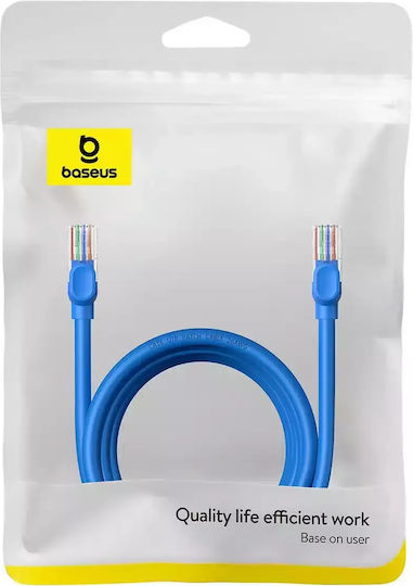 Baseus U/UTP Кат.6 (Gigabit) Мрежов Кабел Ethernet 3м Син