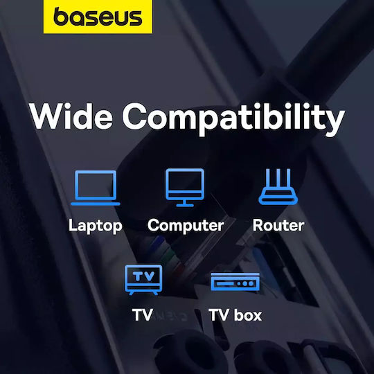 Baseus U/UTP Кат.6 (Gigabit) Мрежов Кабел Ethernet 3м Син