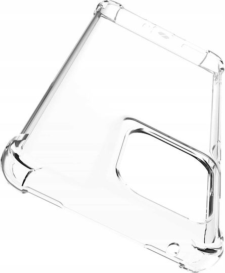 Spacecase Anti-shock Back Cover Σιλικόνης 1mm με Λουράκι Διάφανο (Motorola Edge 50 Pro)