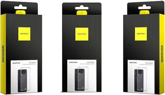 Spacecase Anti-shock Back Cover Σιλικόνης 1mm με Λουράκι Διάφανο (Motorola Edge 50 Pro)