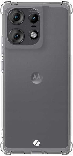Spacecase Anti-shock Back Cover Σιλικόνης 1mm με Λουράκι Διάφανο (Motorola Edge 50 Pro)
