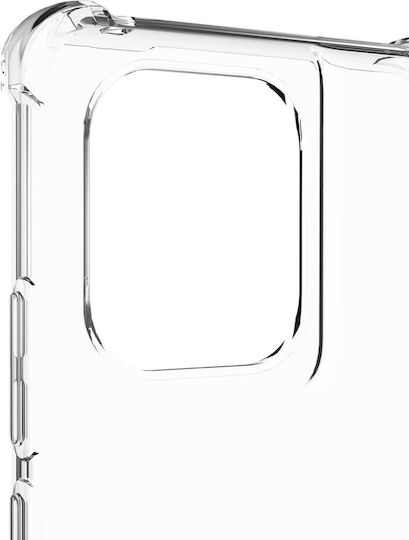 Spacecase Anti-shock Back Cover Σιλικόνης 1mm με Λουράκι Διάφανο (Motorola Edge 50 Pro)