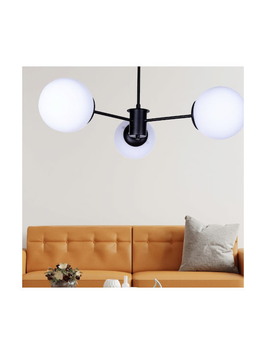 Megapap Pendant Light Three-Light for Socket E27 Black