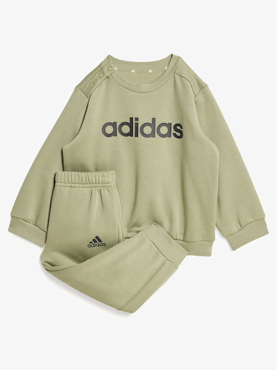 Adidas Kids Sweatpants Set Khaki Linear