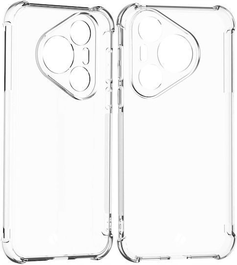 Spacecase Anti-shock Back Cover Σιλικόνης 1mm με Λουράκι Διάφανο (Huawei Pura 70)