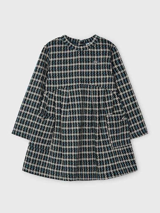 Rochie pentru Copii Mânecă lungă Carou Green