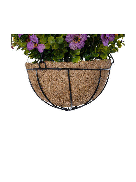 Globostar Artificial Garden Gerbera Hanging Plant 20635 Artificial Hanging Decorative Plant Gerbera Y55cm