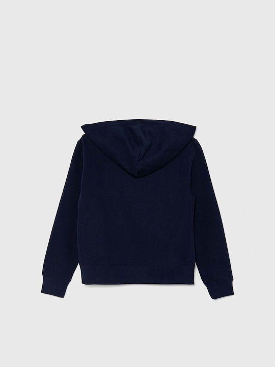 Ralph Lauren Παιδική Ζακέτα Φούτερ Fleece με Κουκούλα Refined Navy