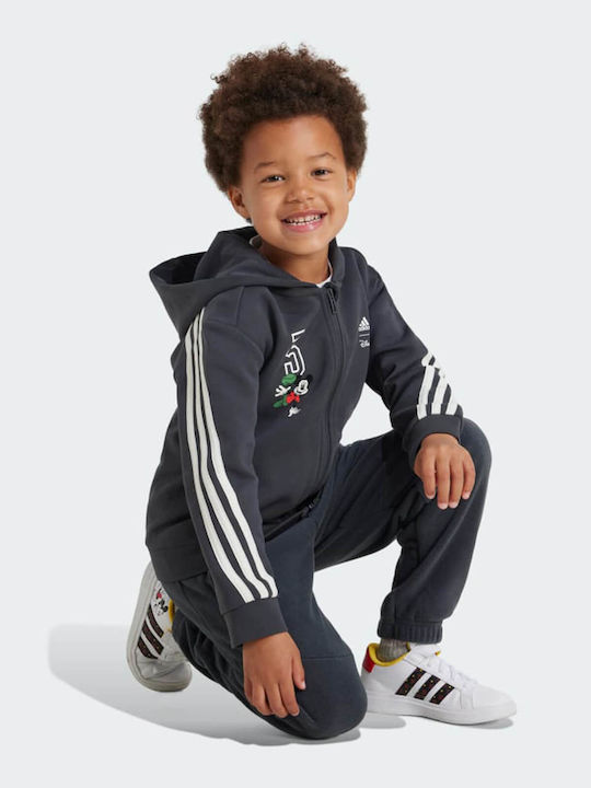 Adidas Kinder-Strickjacke mit Kapuze Gray