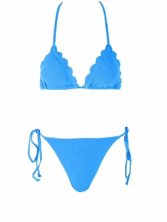 Set Bikini Brazil Ψηλόμεσο Μπλε