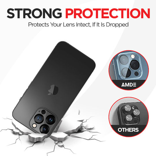 Amdetech iPro+ Kameraschutz Gehärtetes Glas Transparent für das iPhone 12