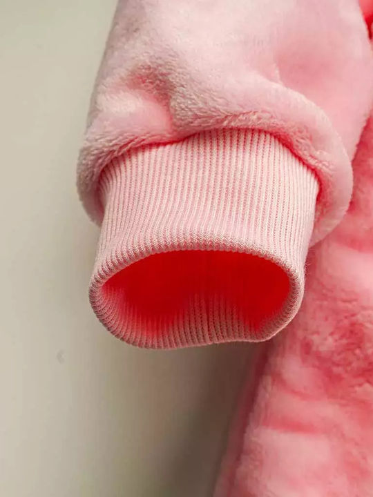 Evita Pijama pentru copii De iarnă Catifelată Pink