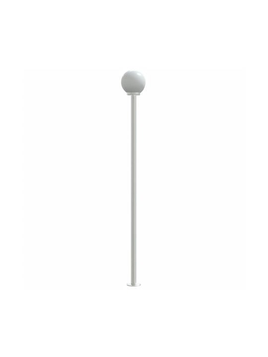 vidaXL Outdoor Floor Lamp Post 60W IP44 for E27 Socket Silver