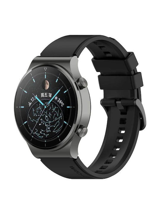 Huawei Λουράκι Σιλικόνης Μαύρο (Huawei Watch GT 2 Pro - 22mm)