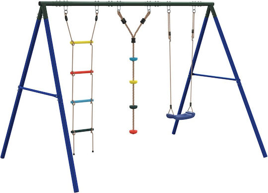 vidaXL Κούνια Κρεμαστή Μεταλλική 185x185x185εκ. Πολύχρωμη