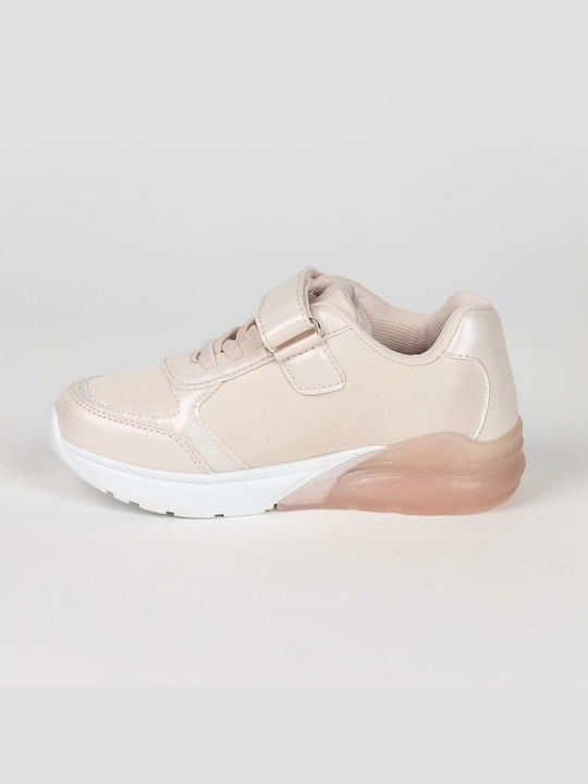 Παιδικά Sneakers με Σκρατς & Φωτάκια Ροζ