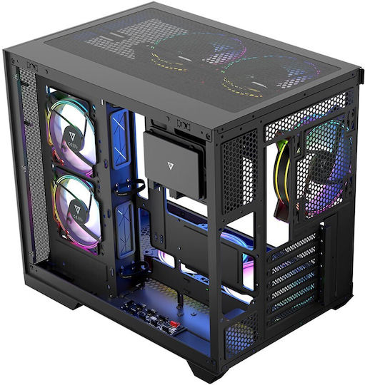 Modecom Panorama ARGB 3F Gaming Middle Tower Carcasă Calculator cu Fereastră Laterală Negru
